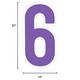 Purple Number (6) Corrugated Plastic Yard Sign, 30in